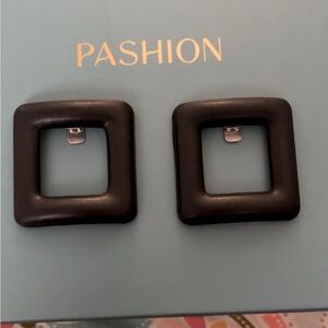 Pashion Footwear Square Toe Clips- Coal (black) leather